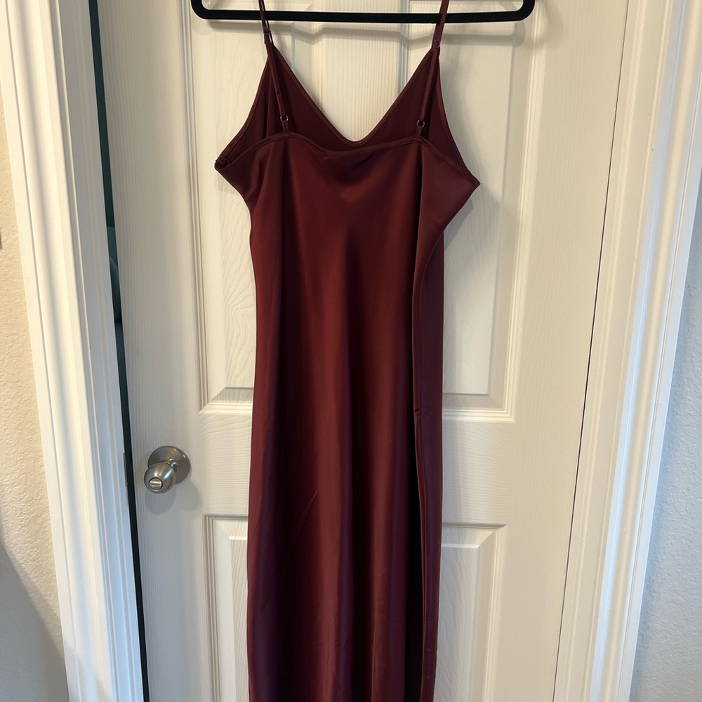 Banana Republic Strapless Burgundy Dress